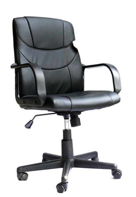 Apollo Niceday Executive Home Office Computer Chair Black Bonded Leather Vat Inc