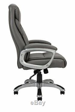 Argos Home Faux Leather Office Chair Grey