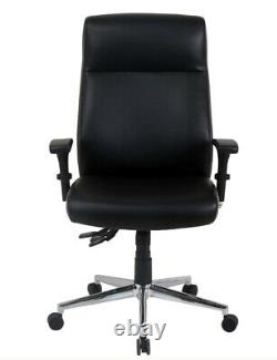 Artemis Realspace Black Bonded Leather Executive Swivel Office Chair Graded 95%