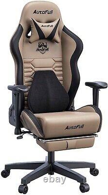 Autofull Gaming Chair Ergonomic Office Chair High Back Swivel Chair Racing Brown