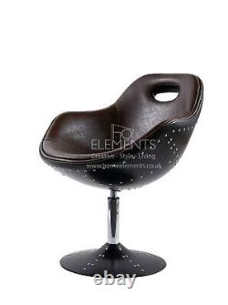Aviator Egg Chair Black Hawk PU Leather Kitchen/Dining/Office November Delivery