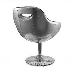 Aviator Swivel Egg Chair Brown PU Kitchen/Dining/Office UK Seller UK Stock