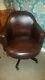 Awesome John Lewis Dark Brown Leather Swivel Office Chair On Castorsvgc