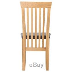 B#vidaXL 2/4/6 pcs Oak Wooden Kitchen Dining Chair Dinner Seat Home Furniture Se