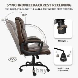 BASETBL Ergonomic Executive Office Chair with Extra Padded High Back, Brown