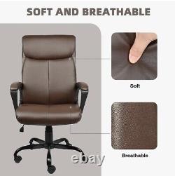 BASETBL Ergonomic Executive Office Chair with Extra Padded High Back, Brown