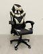 Black / White Racing Gaming Chair Headrest, Gamer Home Office Chair