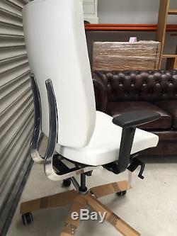 Boss Designe Sona White Leather Office Chair New