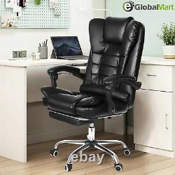 BOSS Office Chair Gaming Computer Ergonomic Swivel Leather Comfort Foot Rest UK