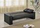 Brand New 2 Seater Luxury Supra Faux Leather Sofa Bed In Black, Cream, Red