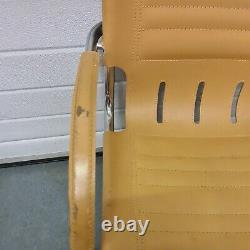 Bauhaus faux leather chrome tubular Mart Stam Rare Desk Office Chair
