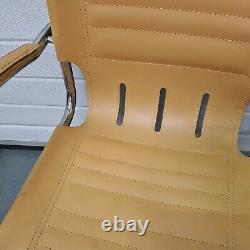 Bauhaus faux leather chrome tubular Mart Stam Rare Desk Office Chair