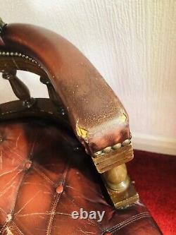 Beautiful Leather Chesterfield Captains office Chair by Ring Mekanikk Norway