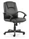 Bella Black Bonded Leather Compact Executive Padded Computer Office Chair