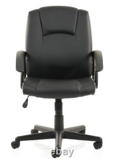 Bella Black Bonded Leather Compact Executive Padded Computer Office Chair