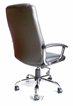 Berlin Black Bonded Leather Computer Executive Managers Office Chair Graded 95%