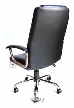 Berlin Black Bonded Leather Computer Executive Managers Office Chair Graded 95%