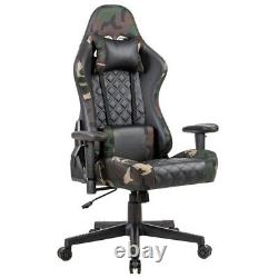 Black & Camouflage Ergonomic Recliner Swivel Video Gaming Chair Computer Desk