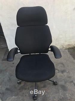 Black Cloth Humanscale Freedom Ergonomic Office Chair Headrest