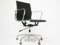 Black Eames Style ea117 office task chair Swivel vintage Designer vegan leather