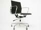 Black Eames Style Ea117 Office Task Chair Swivel Vintage Designer Vegan Leather
