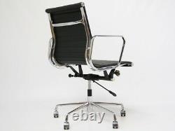 Black Eames Style ea117 office task chair Swivel vintage Designer vegan leather