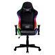 Black Leather Computer Office Gaming Chair With Led Lights