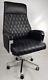 Black Leather Executive Office Recliner Chair Extra Large Superb Quality