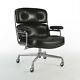 Black Leather Herman Miller Original Vintage Eames Es104 Time Life Office Chair