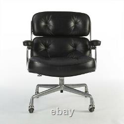 Black Leather Herman Miller Original Vintage Eames ES104 Time Life Office Chair