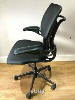 Black Leather Humanscale Freedom Ergonomic Office Task Chair
