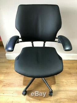 Black Leather Humanscale Freedom Ergonomic Office Task Chair Free Uk Delivery