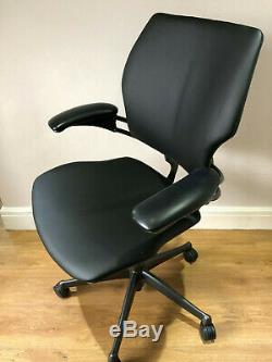 Black Leather Humanscale Freedom Ergonomic Office Task Chair Free Uk Delivery