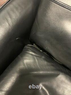 Black Leather Office Recliner Chair Used