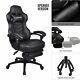 Black Office Leather Gaming Chair Executive Computer Recliner Adjustable Armrest