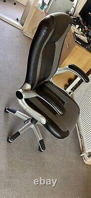 Black leather office chair used