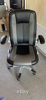 Black leather office chair used