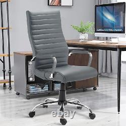 Blisswood Pu Leather Office Chair, Swivel Computer Desk Chair High Curved Back