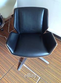 Boss Design Kruze Black Leather Lounge Chair