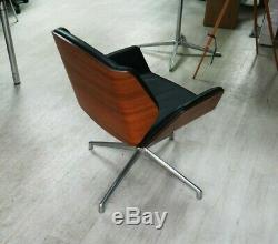 Boss Design Kruze Chair Black Leather, Wood Back