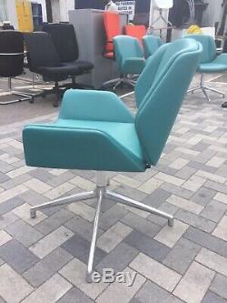 Boss Design Kruze Chair Light Blue/green Full Leather VGC Set Of 4x Available