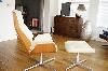 Boss Design Kruze Lounge Chair And Footstool Leather And Oak