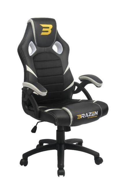 Brazen Pc Gaming Chair Puma Office Racing Computer Chair White