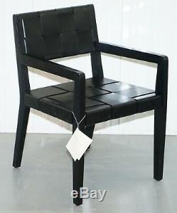 Brand New & Tags Rrp £4000 Ralph Lauren Safari Woven Leather Desk Office Chair