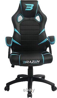 Brazen Puma Top Quality Office Gaming Chair Black/blue Finish Rrp£159 New Boxed