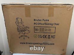 Brazen Puma Top Quality Office Gaming Chair Black/blue Finish Rrp£159 New Boxed