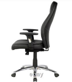 Brent Black Leather Managers Executive Padded Computer Office Chair Graded 95%