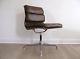 Brown Leather Charles Eames Herman Miller Soft Pad Swivel Office Chair Vintage