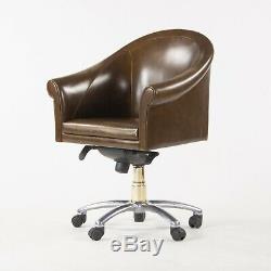 Brown Leather Poltrona Frau Luca Scacchetti Sinan Office Desk Chair Mult Avail