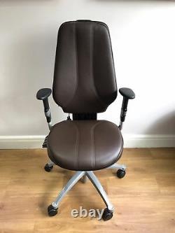 Brown Leather Rh400 Elegance Fully Ergonomic Office Task Chairs